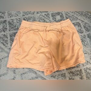 Women’s Orange Athletic Shorts with Elastic Waistband